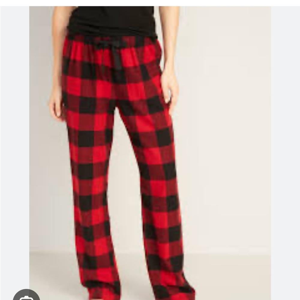 Old Navy Red and Black Plaid Joggers